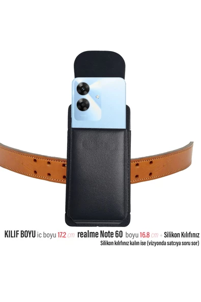 realme Note 60 Kemer Kılıf Kapaklı Bele Takılan Kemer Kılıf ürün görseli 1