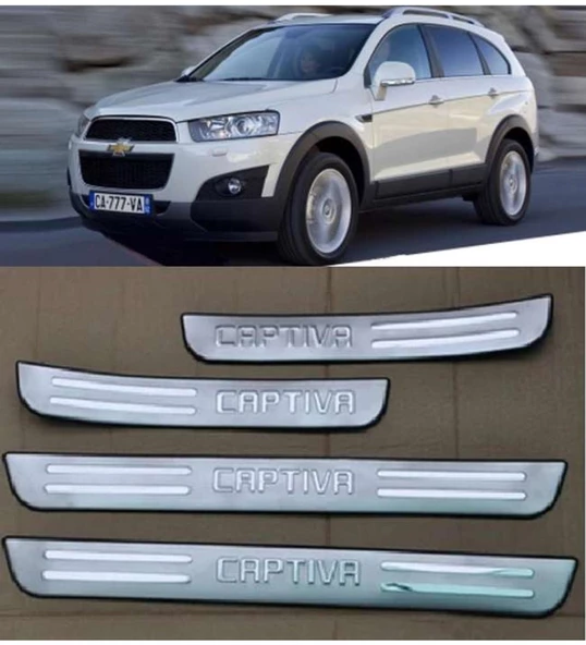 Chevrolet Captiva Uyumlu 2006 Sonrası Dış Kapı Eşiği Krom Parça ürün görseli 1