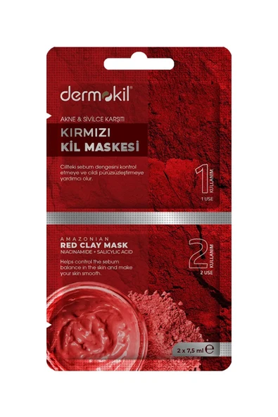 Dermokil Akne ve Sivilce Karşıtı Kırmızı Kil Maskesi 15 ml ürün görseli 1