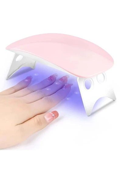 Profesyonel 6W UV LED Tırnak Kurutma Lambası Hızlı Kuruma Akıllı Sensör Çoklu Zaman Ayarı 6 Led ürün görseli 1
