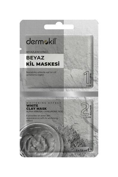 Dermokil Beyazlatıcı Etkili Beyaz Kil Maskesi 15ml ürün görseli 1