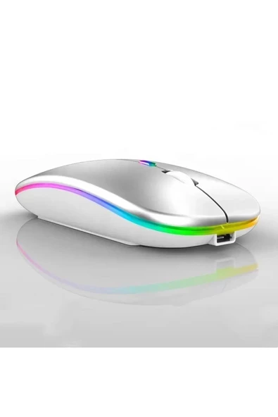 Şarjlı Kablosuz Mouse Bluetooth\2.4ghz RGB Işıklı Sessiz Tıklama Tablet Telefon Bilgisayar Uyumlu ürün görseli 1