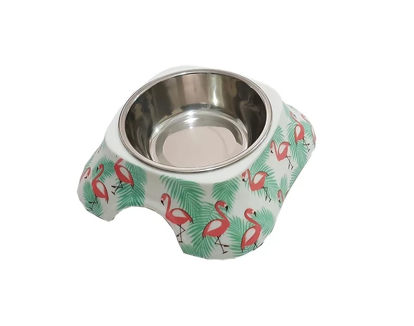 Bobo Kedi Köpek Melamin Mama Su Kabı BO-3138H(A5) 150 ML Flamingo ürün görseli 1