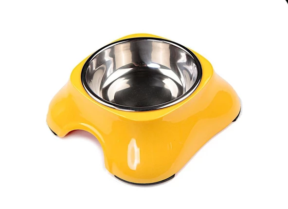 Bobo Melamin Kedi Köpek Mama Su Kabı BO-3138A5 150 ML Sarı ürün görseli 1