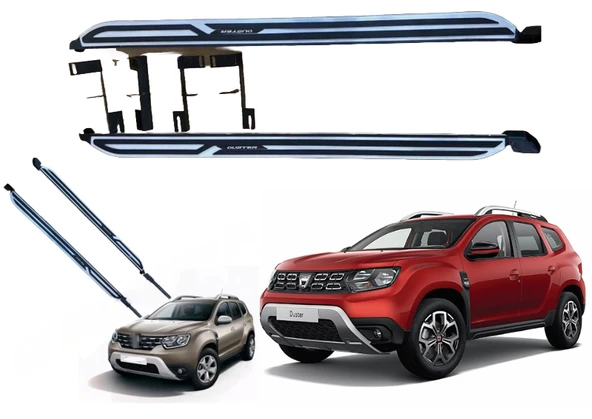 Dacia Duster Uyumlu 2018- Sonrası Yan Basamak Sıde Step SQUARE STYLE ürün görseli 1