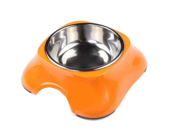 Bobo Melamin Kedi Köpek Mama Su Kabı BO-3138A5 150 ML Turuncu ürün görseli 1
