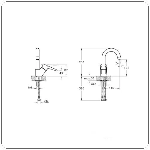 SOLİD S KUĞU LAVABO BATARYASI A42442 - Resim 2