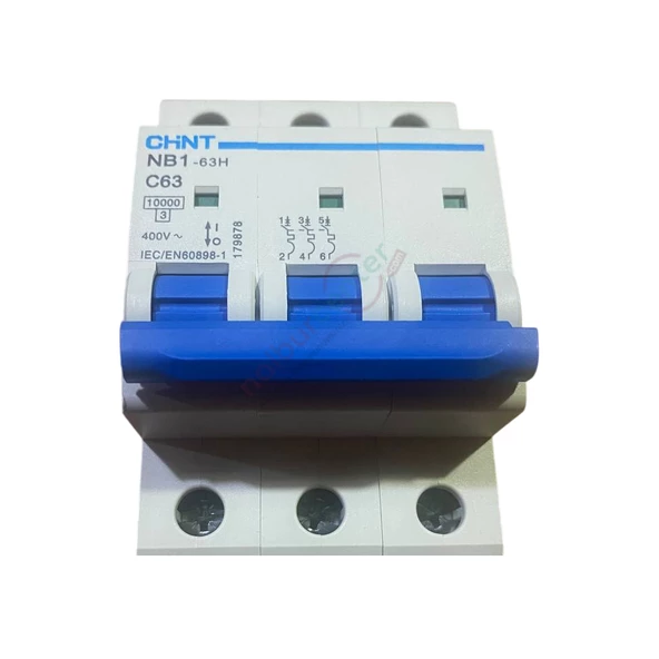 Chint NB1-63H 3X63A C Tipi  Otomatik Sigorta 10kA 179878 ürün görseli 1