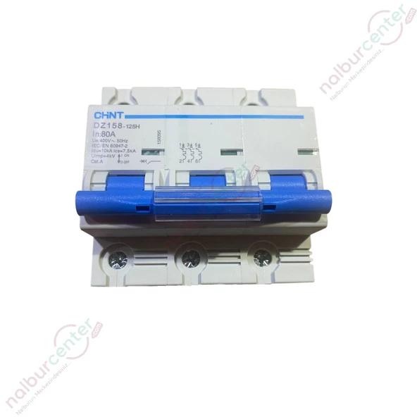 Chint DZ158-125H 3X80A C Tipi Otomatik Sigorta 10kA 158095 ürün görseli 1