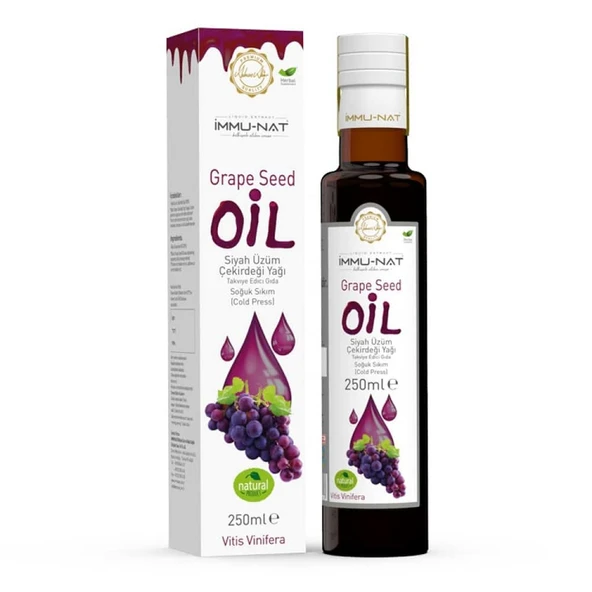 İMMU-NAT Siyah Üzüm Çekirdeği Yağı 250 ml ürün görseli 1
