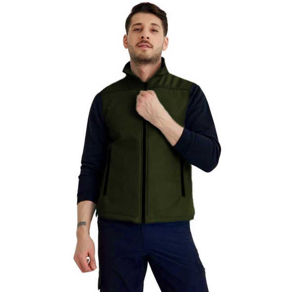 Şensel, Softshell Yelek, Haki 118E2225 Rüzgar Geçirmez ürün görseli 1