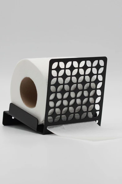 Modern Banyo Tuvalet Peçete Tutucu, Siyah Peçete Askılığı, Metal Peçetelik ürün görseli 1