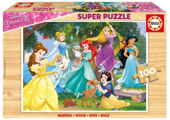 Educa 100 Parça Disney Princess Ahşap Puzzle - Kız Çocu ürün görseli 1