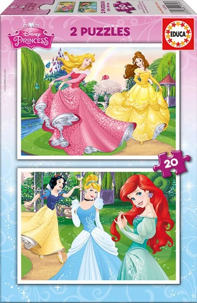Educa Disney Prensesler 2x20 Parça Puzzle ürün görseli 1
