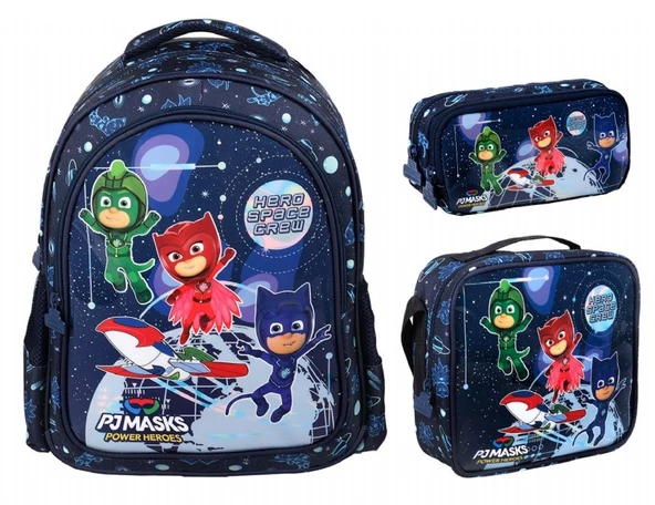 Me Çanta PJ Masks Space Crew Üçlü İlkokul Çanta Seti - Erkek Çocuk - Lacivert ürün görseli 1