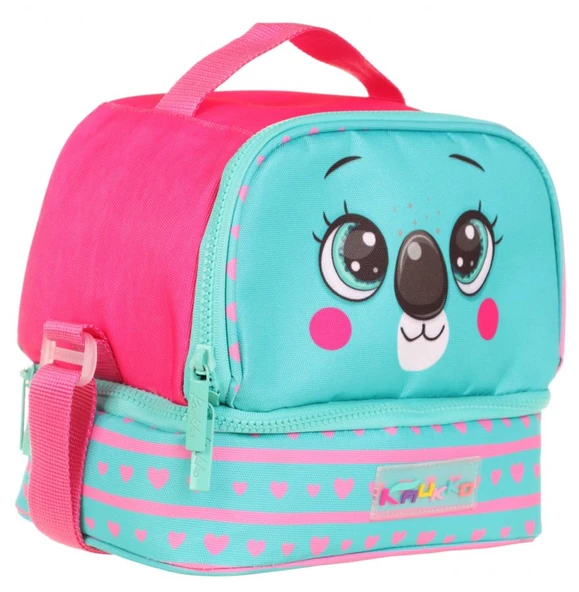 Kaukko Kids İki Gözlü Isı Yalıtımlı Kız Çocuk Sevimli Koala Yeşil Beslenme Çantası ürün görseli 1
