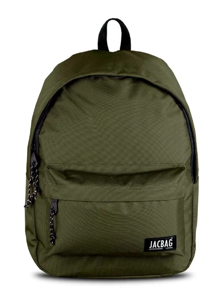 Jacbag Classic İki Bölmeli Haki Okul Günlük Seyahat Sırt Çantası ürün görseli 1