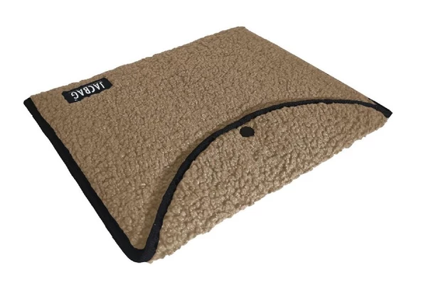 Jacbag Teddy Peluş Bej Çıtçıtlı Kadın Dosya Çanta (Kitap Defter Tablet Notebook) ürün görseli 1