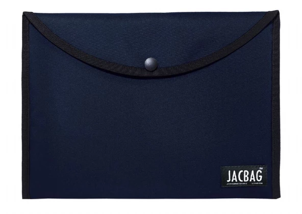 Jacbag Lacivert Erkek A4 Çıtçıtlı Dosya Defter Tablet ve Evrak Çantası ürün görseli 1
