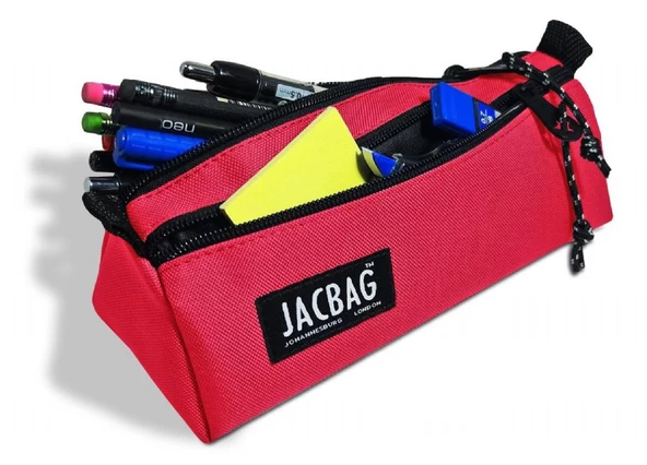 Jacbag Dual Prime İki Bölmeli Üçgen Mercan Kız Çocuk/Kadın Kalem Çantası ürün görseli 1