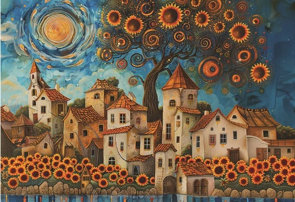 Anatolian 1000 Parça Ayçiçekleri Puzzle - Onur Aslan ürün görseli 1