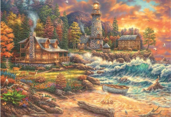 Anatolian 3000 Parça Deniz Feneri Puzzle - Chuck Pinson ürün görseli 1