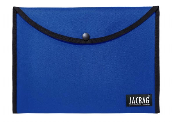 Jacbag Saks Mavi Erkek A4 Çıtçıtlı Dosya Defter Tablet ve Evrak Çantası ürün görseli 1