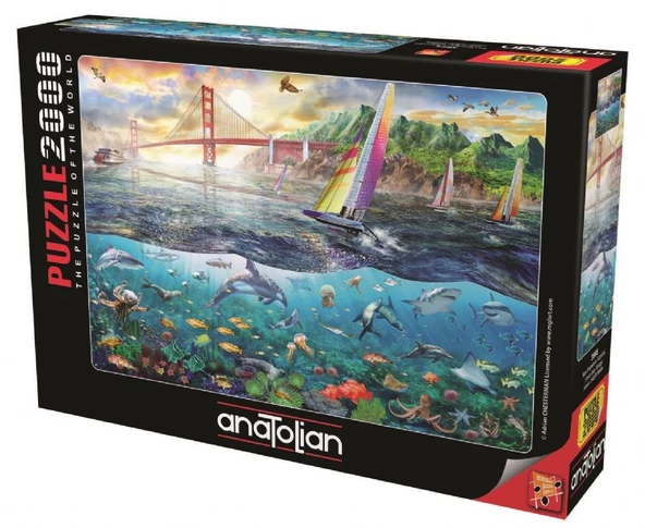Anatolian 2000 Parça San Francisco Köprüsü Puzzle - Adrian Chesterman ürün görseli 1