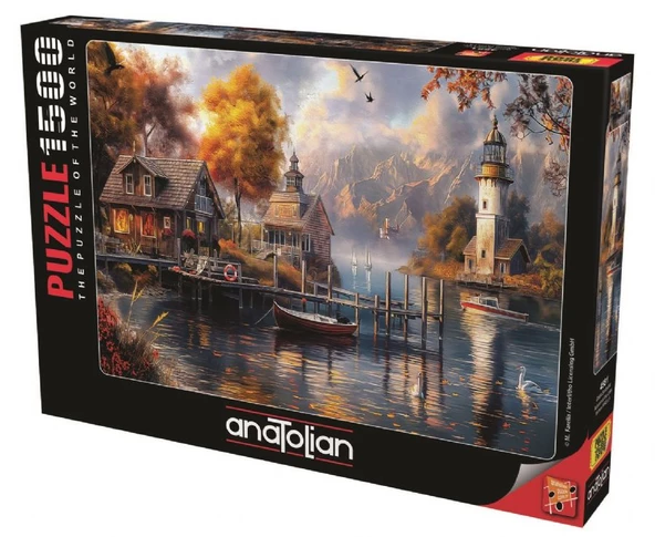 Anatolian 1500 Parça Gölde Sonbahar Puzzle - Michele Farella ürün görseli 1