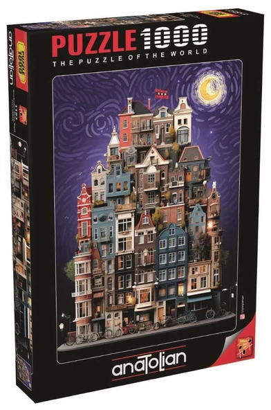 Anatolian 1000 Parça Amsterdam Starry Night Puzzle - Yasin Yaman ürün görseli 1