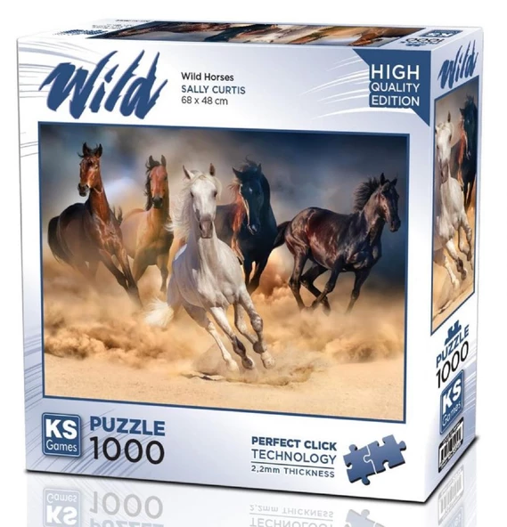 Ks Games 1000 Parça Vahşi Koşan Atlar Puzzle - Sally Curtis ürün görseli 1