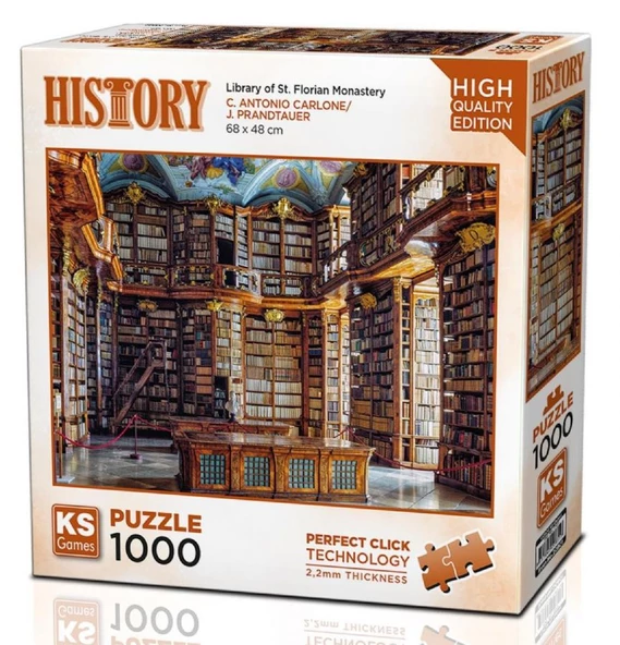 Ks Games 1000 Parça St. Florian Manastır Kütüphanesi Puzzle ürün görseli 1