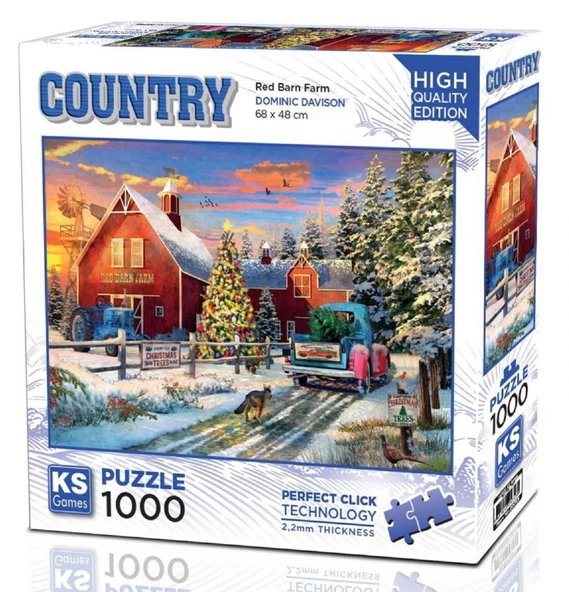 Ks Games 1000 Parça Red Barn Farm Puzzle - Dominic Davison ürün görseli 1