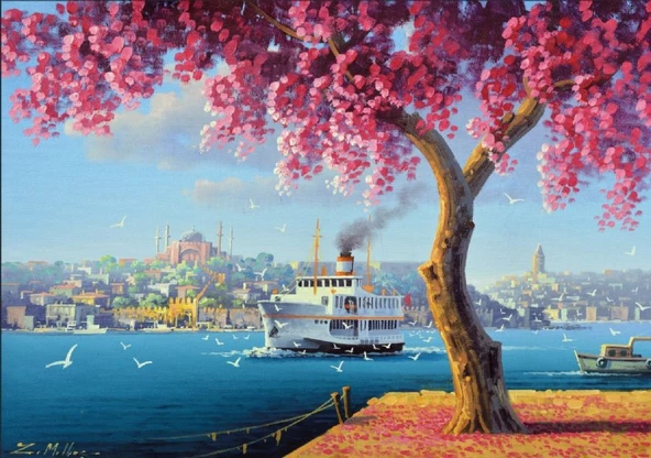 Ks Games 1000 Parça Ayasofya Camii ve Vapur Puzzle - Zekeriya Malkoç ürün görseli 1