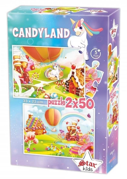 Star Puzzle 2x50 Parça Çocuk Puzzle - Şeker Diyarı ürün görseli 1