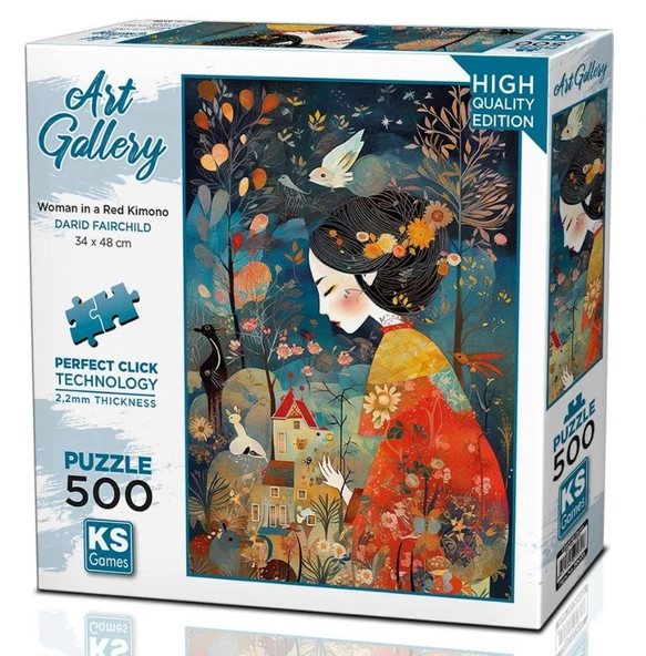 Ks Games 500 Parça Kırmızı Kimonolu Kasın Puzzle - Darid Fairchild ürün görseli 1