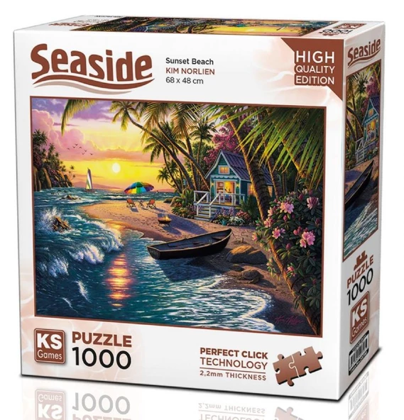 Ks Games 1000 Parça Gün Batımı Plajı Puzzle - Kim Norlien ürün görseli 1