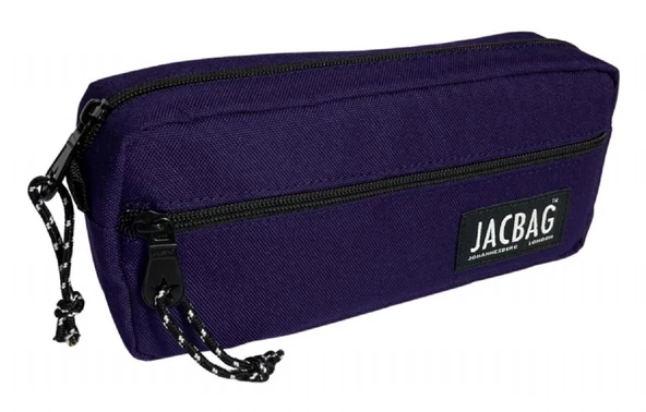 Jacbag Çift Fermuarlı Mor Kız Çocuk Kalem Kutusu ürün görseli 1