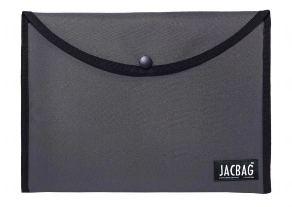 Jacbag Gri Erkek A4 Çıtçıtlı Dosya Defter Tablet ve Evrak Çantası ürün görseli 1