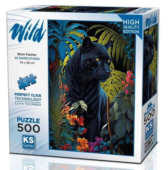 Ks Games 500 Parça Kara Panter Puzzle - ürün görseli 1
