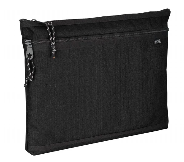 Jacbag Siyah Kadın/Erkek A4 Zip Folder İki Bölmeli Dosya ve Evrak Çantası ürün görseli 1