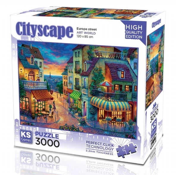 Ks Games 3000 Parça Europe Street Puzzle ürün görseli 1