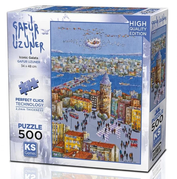 Ks Games 500 Parça Galata Kulesi Puzzle - Gafur Uzuner ürün görseli 1