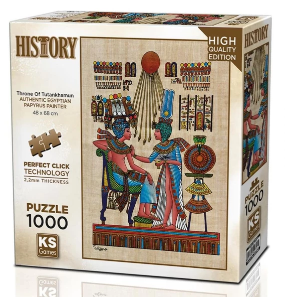 Ks Games 1000 Parça Papirus Throne of Tutankhamun Puzzle ürün görseli 1