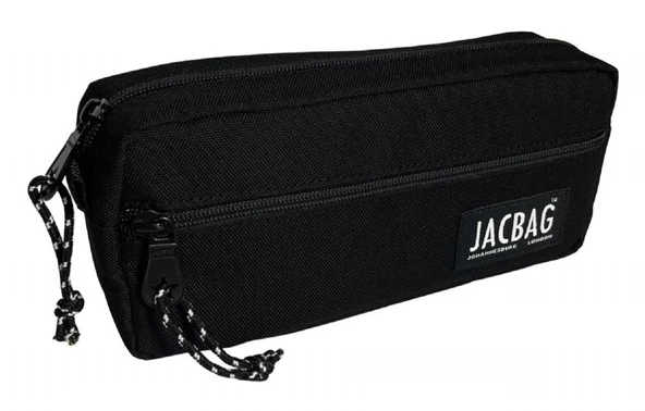 Jacbag Çift Fermuarlı Siyah Erkek Çocuk Kalem Kutusu ürün görseli 1
