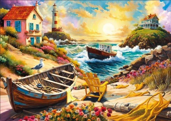 Ks Games 1000 Parça Lighthouse Puzzle - Serhat Filiz ürün görseli 1