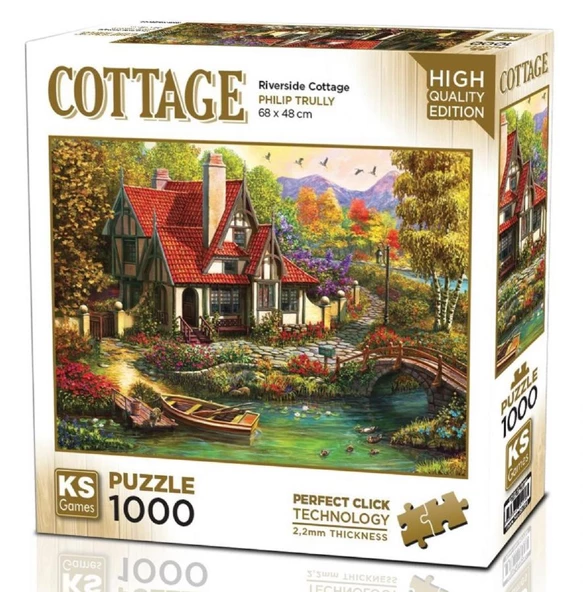 Ks Games 1000 Parça Nehir Kenarındaki Kulübe Puzzle - Philip Trully ürün görseli 1