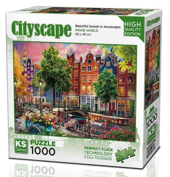 Ks Games 1000 Parça Amsterdam'da Harika Günbatımı Puzzle ürün görseli 1