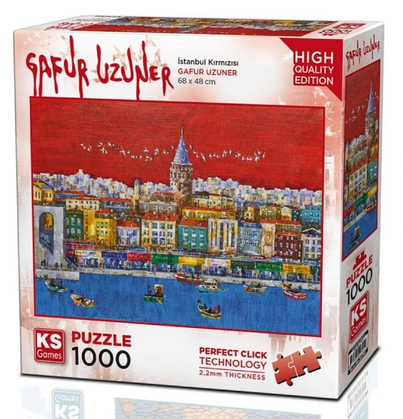 Ks Games 1000 Parça İstanbul Kırmızısı Puzzle - Gafur Uzuner ürün görseli 1