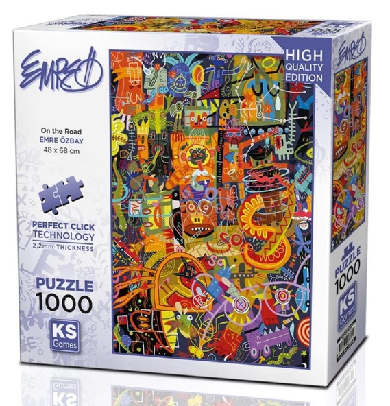 Ks Games 1000 Parça On the Road Puzzle - Emre Özbay ürün görseli 1